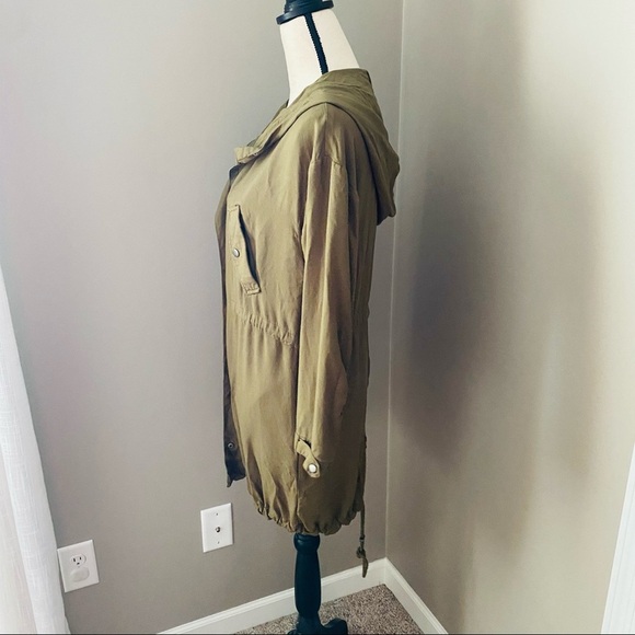 Love Tree Long Zip Up Jacket Green Sz Small - Picture 11 of 14